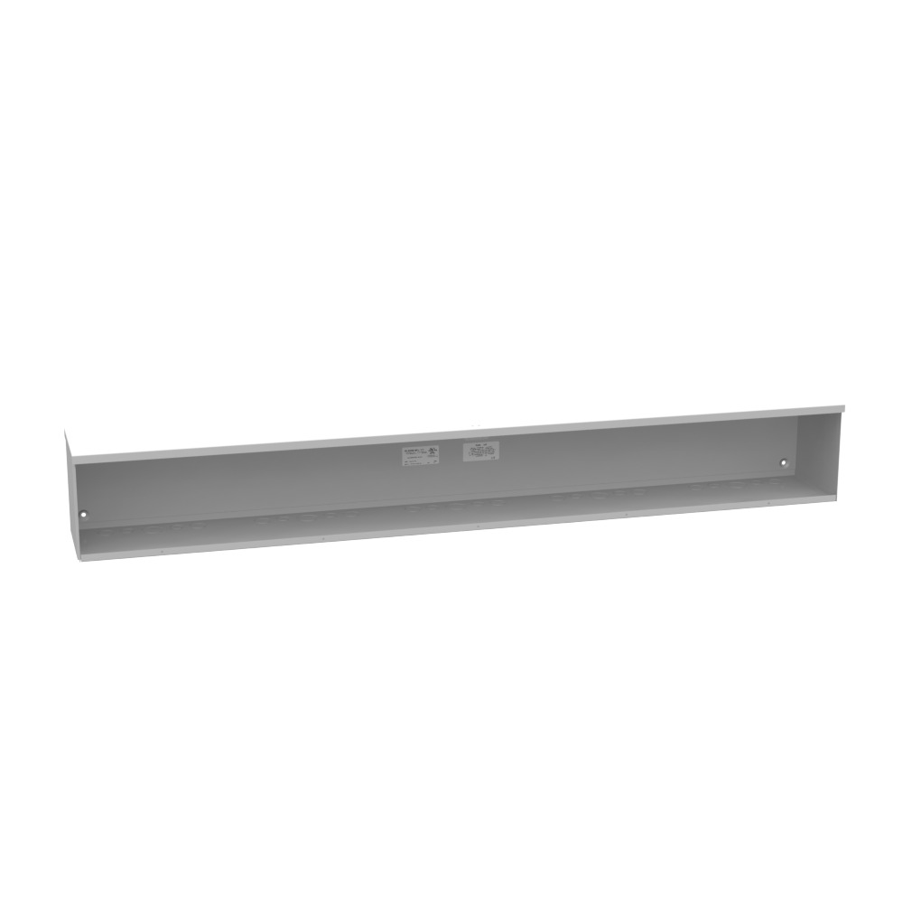 12x144x12 Screw Cover Wireway Type 3R UL Listed Steel Knockouts ANSI 61 Gray Quad D Knockout for Lock