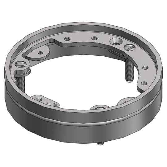 Flange and Adjustment Ring for Recessed Service Floor Box, Allows 3/4 Inch Adjustment, Aluminum