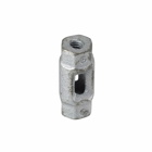 Eaton B-Line series rod coupling, 1.3750" H x 0.75" D, Malleable iron, 300 Lbs load cap, 3/8"-16 thread/rod size