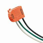 20 Amp, 125 Volt Max, 90 Degree Angeled Modular Wire Lead Assembly with #12 Gauge THHN 90C 6" Stranded Wire Leads, For Use with Lev Lok Isolated Ground Receptacles, Orange