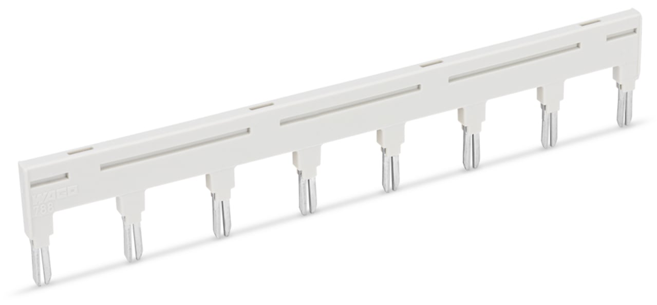 Jumper; for jumper slot; 8-way; insulated; light gray
