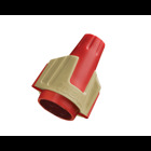 IDEAL, Wire Connector, Twister PRO, Conductor Range: 22 - 8 AWG, 2/18 AWG Min, 4/10 AWG MAX, Number Of Conductors: 2 to 4, Material: Flame-retardant Polypropelene, Color: Red/Tan, Voltage Rating: 600 V, Environmental Conditions: Tough, UL 94V-2 Flame-Retardant Shell Rated At 105 DEG C (221 DEG F), Wire Type: Cu/Cu, Model Number: 344