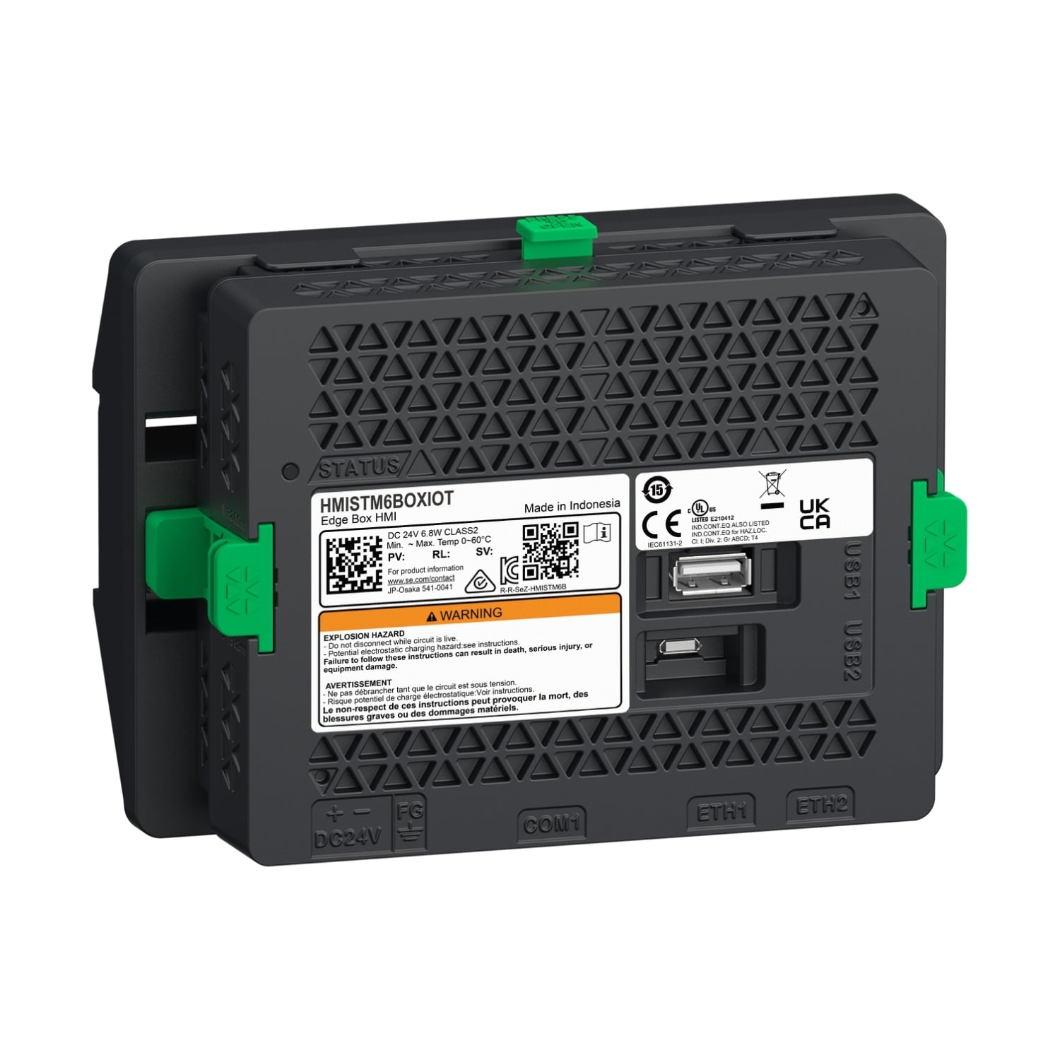 Edge Box HMI, Harmony ST6, 1COM, 2Ethernet, 2 USB, 24 VDC