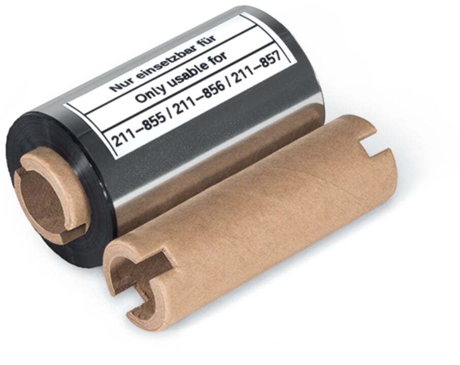 Thermal transfer ink ribbon; for Smart Printer; for self-laminating labels; black