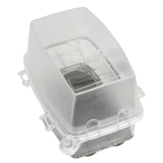 Duplex/GFI Device 1-Gang Weatherproof Outlet Box Cover; Polycarbonate, Clear