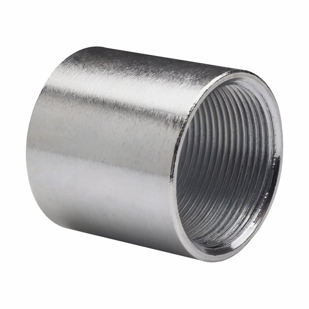 Eaton Crouse-Hinds series rigid conduit coupling, Rigid/IMC, Steel, 3/4"