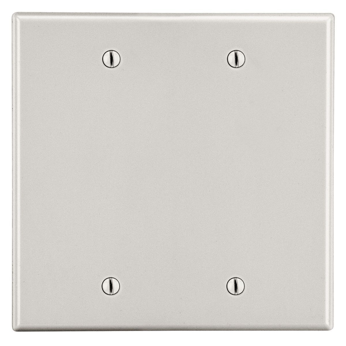 Wallplate, Mid-Size 2-Gang, 2 Box Mount Blank,  Light Almond