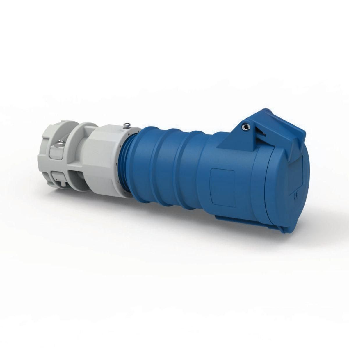 Heavy Duty Products, IEC Pin and Sleeve Devices, Hubbell Pro, Female, Connector Body, 16 A 220-240 VAC, 2-POLE 3-WIRE, Blue, Splash Proof