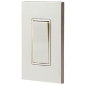 15 Amp, 120/277 Volt, Decora Rocker Lighted Handle, Illuminated Off 3-Way AC Quiet Switch, Residential Grade, Grounding, Light Almond