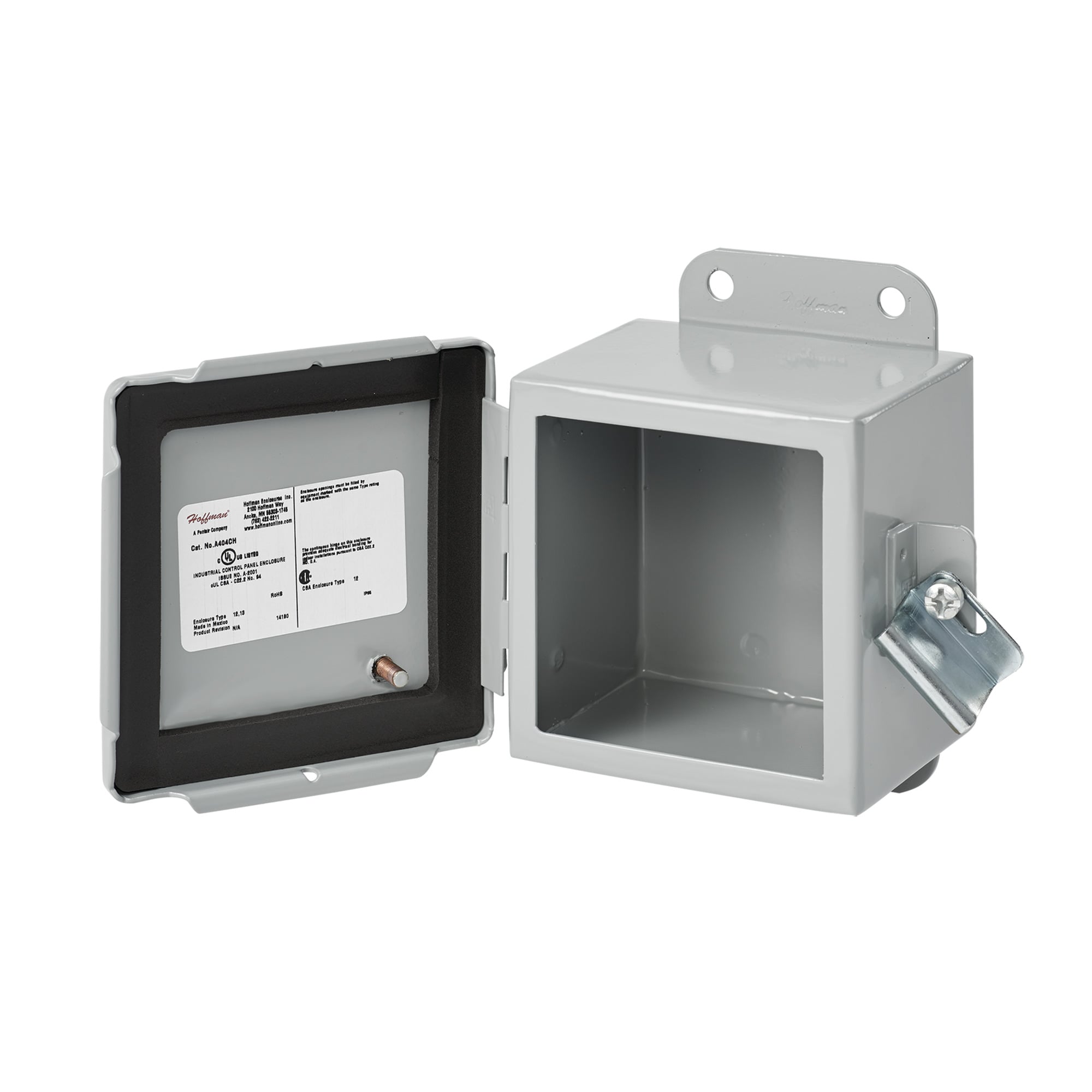 Continuous Hinge Enclosure Clamps CH Type 12, 14x12x6, Gray, Mild Steel