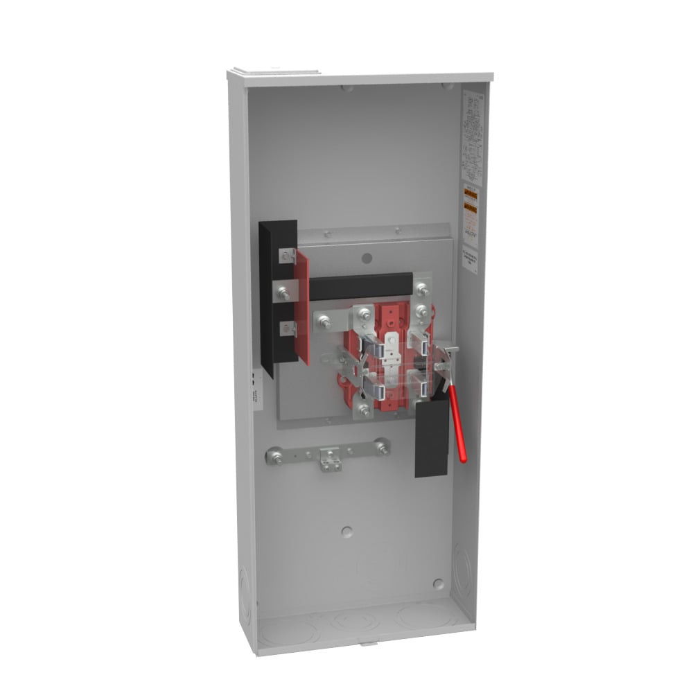 U4905-X 4 Term, Ringless, Large Closing Plate, Lever Bypass, Side Bussed, Tall Shell