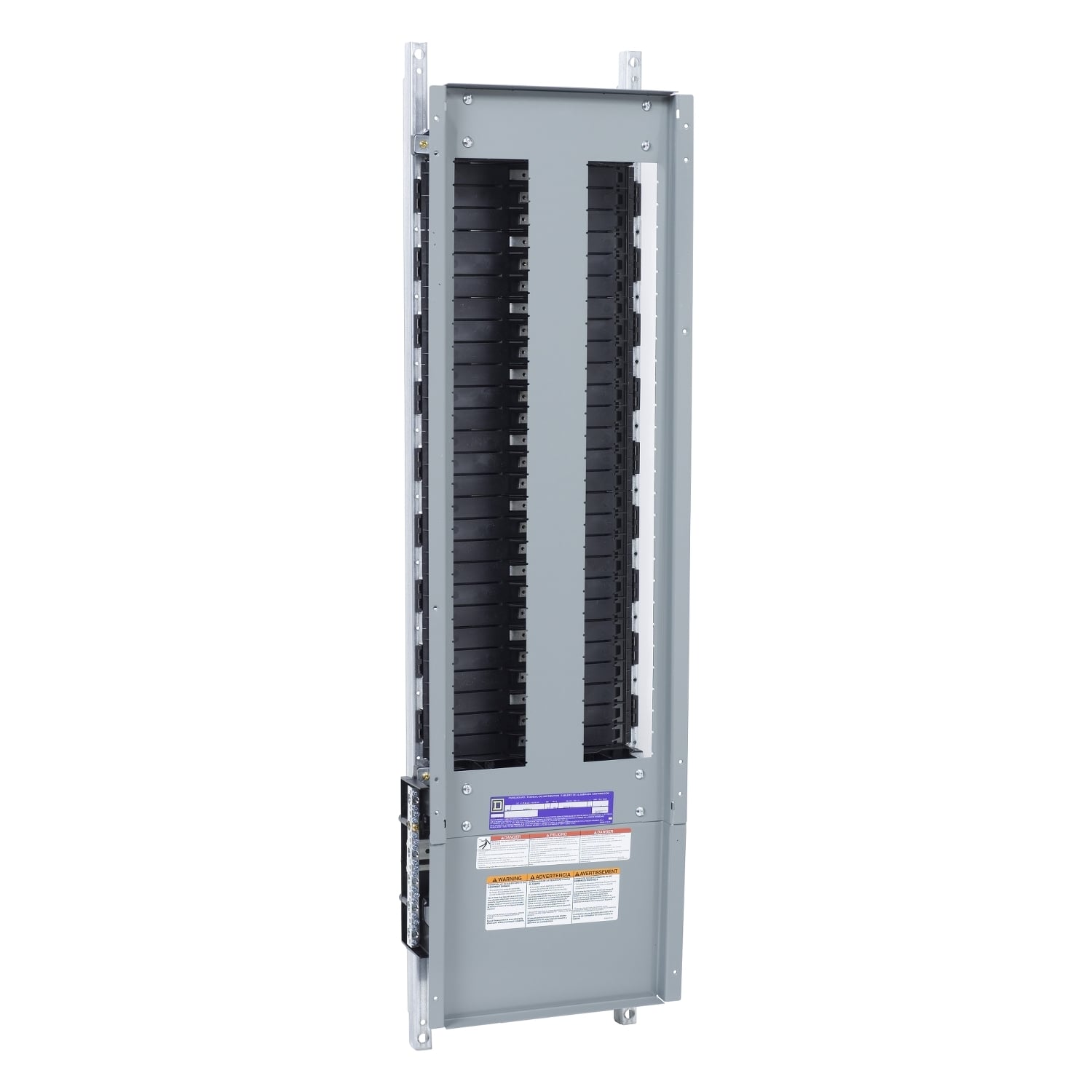 Panelboard interior, NF, main lugs, 400A, Al bus, 54 pole spaces, 3 phase, 4 wire, 600Y/347 VAC max