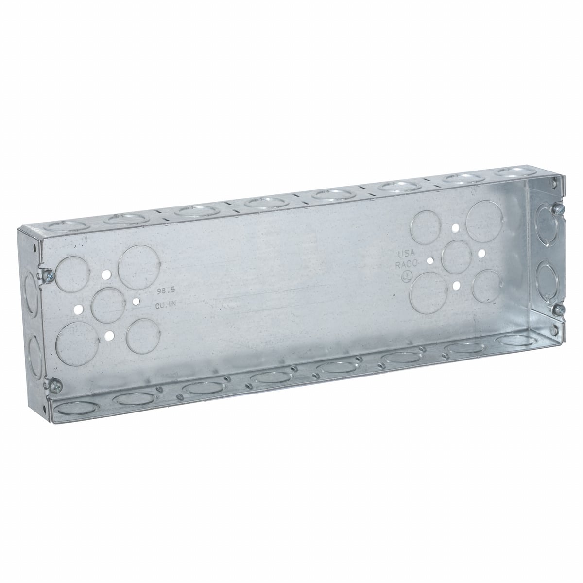 Gang Boxes, 1-5/8 In. Deep - Welded with Conduit KO's, 6-Gang
