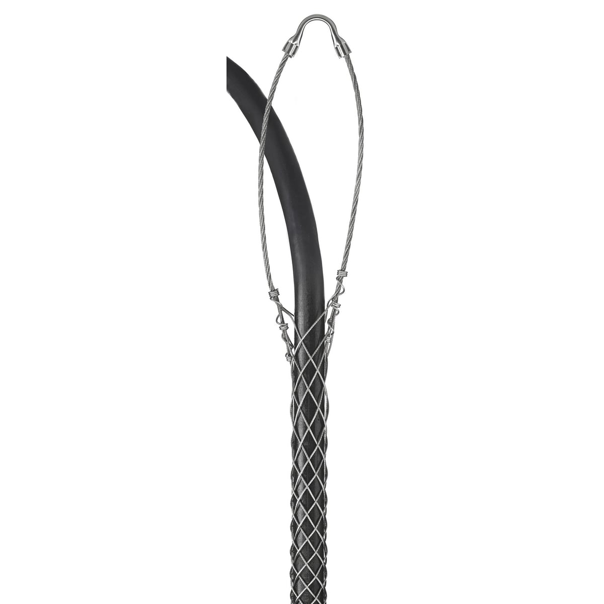 Support Grips, Single Eye, Single Weave, Closed Mesh, Stainless Steel, 1.00-1.24"