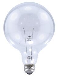 Incandescent G40 D?cor Bulb Shape Clear Finish Medium Aluminum Base 100 Watt 120 Volt