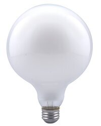 Incandescent G40 D?cor Bulb Shape Soft White Finish Medium Aluminum Base 100 Watt 120 Volt
