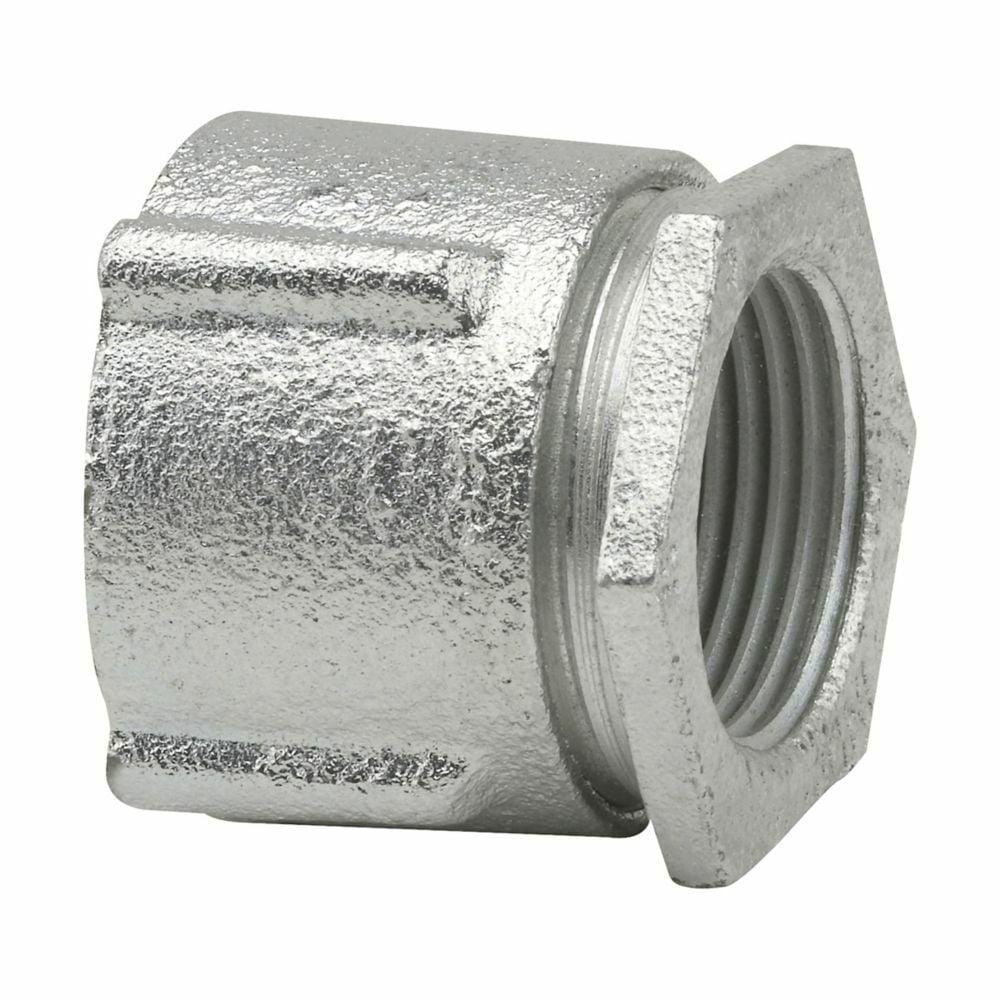 Eaton Crouse-Hinds series three-piece conduit coupling, Rigid/IMC, Hot dip galvanized finish, Malleable iron, Concrete tight, 2"