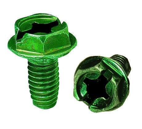 Grounding Screw, Zinc-Plated Steel, Package: 100/Jar, ASTM 1929