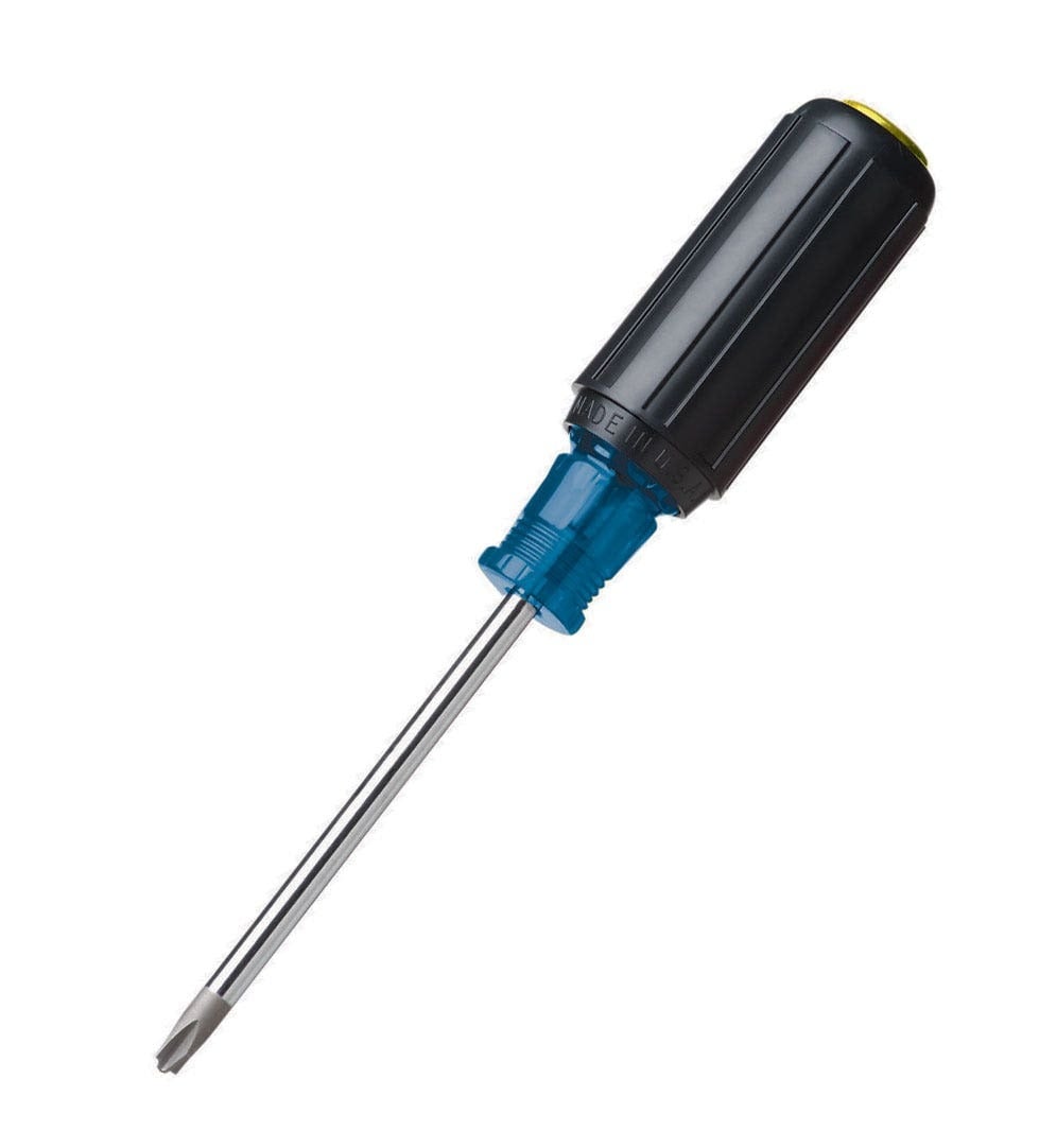 Combo Head Screwdriver, Overall Length: 8-5/16 IN, 4-5/16 IN Handle, Cushion-Grip Handle, Cellulose Acetate Handle, 4 IN Blade Length, Alloy Steel Blade, Nickel-Chrome Plated Blade