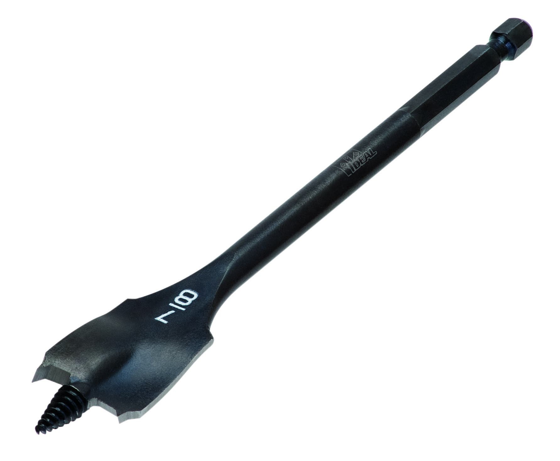 IDEAL, Spade Bit, Power Spade, Bit Diameter: 7/8 IN, Overall Length: 6 IN