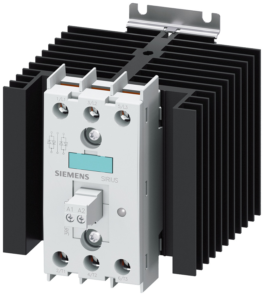 Solid-state contactor 3-phase 3RF2 AC 51 / 40 a / 40 c 48-600 v / 4-30 V DC 2-phase controlled screw terminal blocking voltage 1200 v