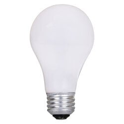 OBS50046 Tungsten HALOGEN A19 Lamp 43Watt 120Volt Medium Base Double Life Modified Spectrum Soft White Finish, Dimmable