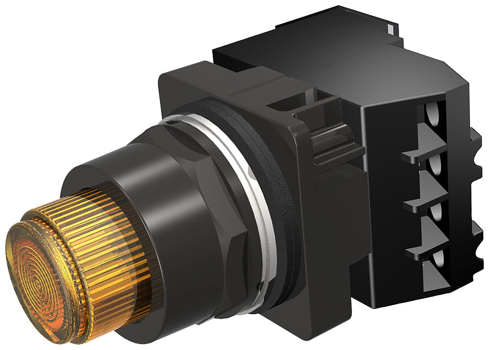 PTT/ILL PB,NEMA4X,FV,24V,AMB,NO-NC,LED