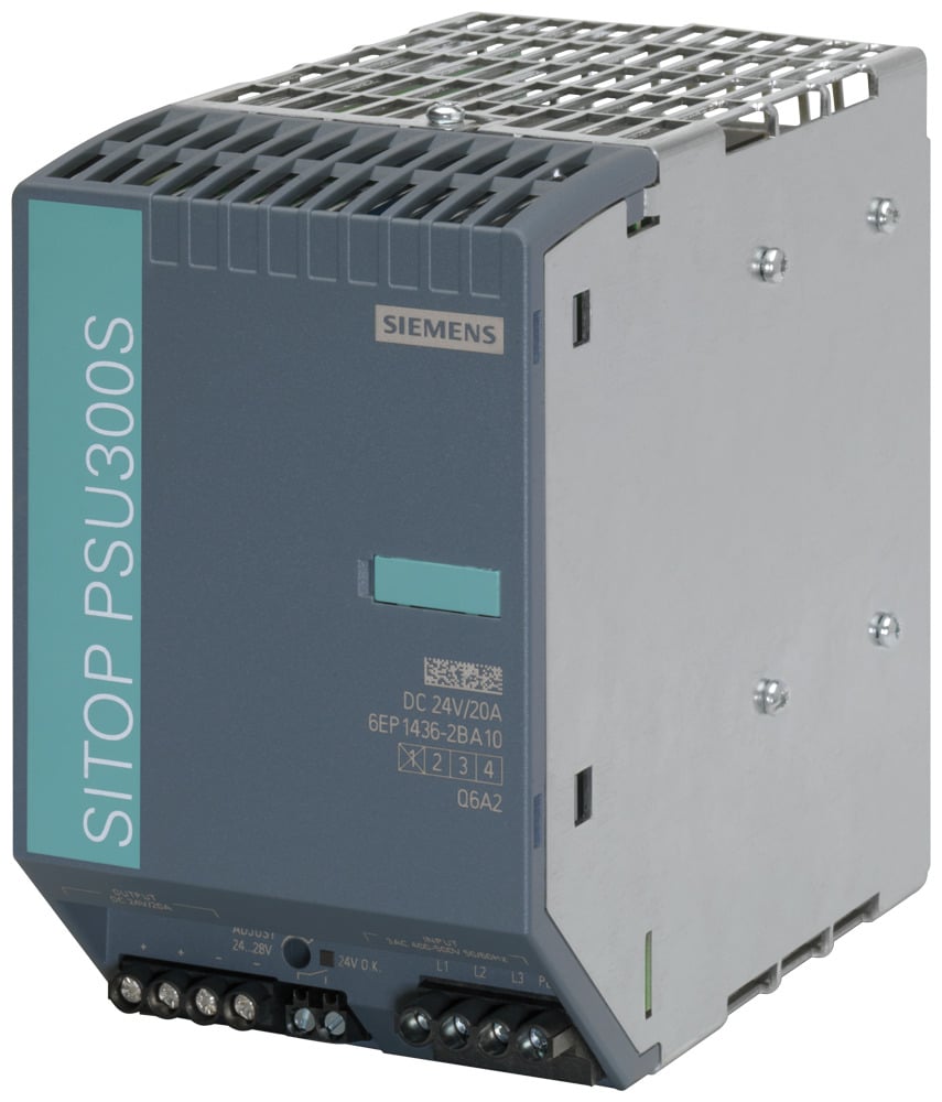SITOP PSU300S 20A STABILIZED POWER SUPPLY INPUT 400-500 V 3 AC OUTPUT 24 V DC/20 A