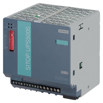SITOP UPS500S Maintenance free Uninterruptible Power Supply with USB interface basic device 5 kWs input 24 V DC output DC 24 V/15 A Degree of protection IP20