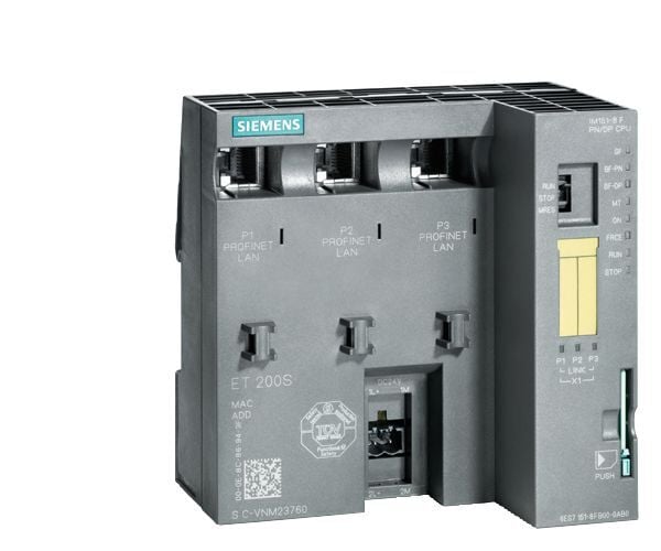 SIMATIC DP, IM151-8F PN/DP CPU FOR ET200S, 256 KB WORKING MEMORY, INT. PROFINETINTERFACE (WITH THREE RJ45 PORTS) AS IO-CONTROLLER, W/O BATTERY MMC REQUIRED