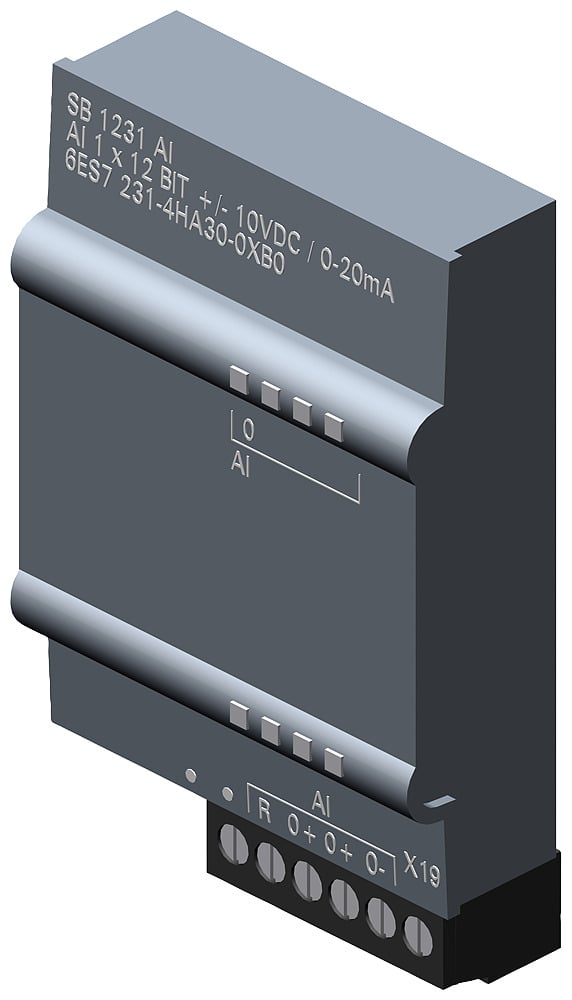 SIMATIC s7-1200, analog input sb 1231, 1 ai, +/- 10V DC (12 bit res.) or 0 - 20ma