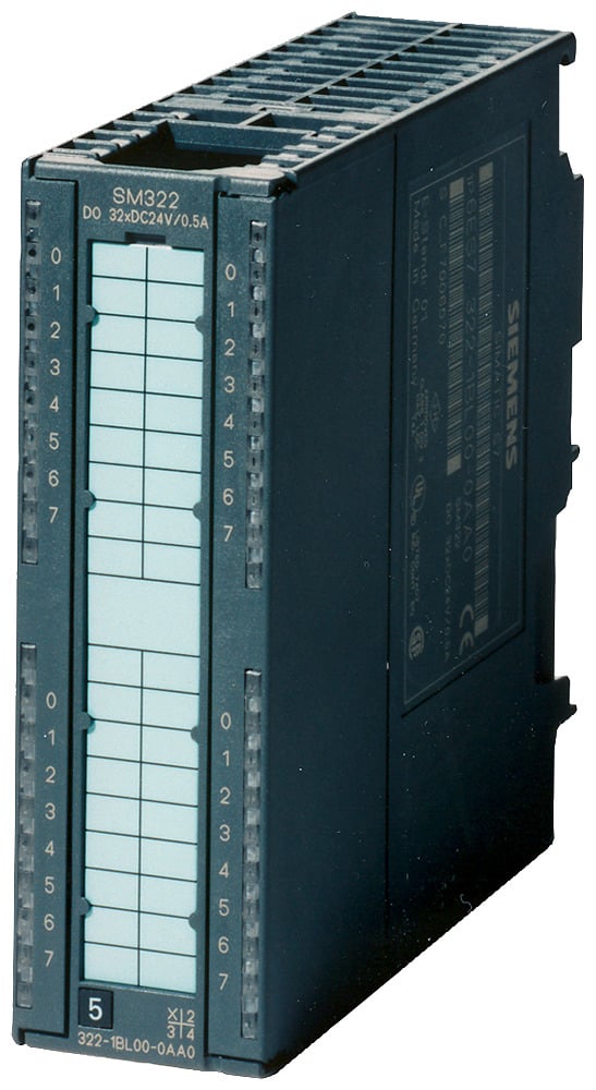 SIMATIC S7-300, DIGITAL OUTPUT SM 322, OPTICALLY ISOLATED, 16 DO, 24V DC, 0.5A,1 X 20 PIN SUM OF OUTPUT CURRENTS 4A/GROUP (8A/MODULE)