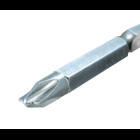 Combo Head Power Bit, #2 Tip, Overall Length: 2 IN, S2M Tool Steel Blade, Hex Shank, 25 Pieces, 1/4 IN Shank, S2M Tool Steel, Package Type: Bulk, Combo Drive
