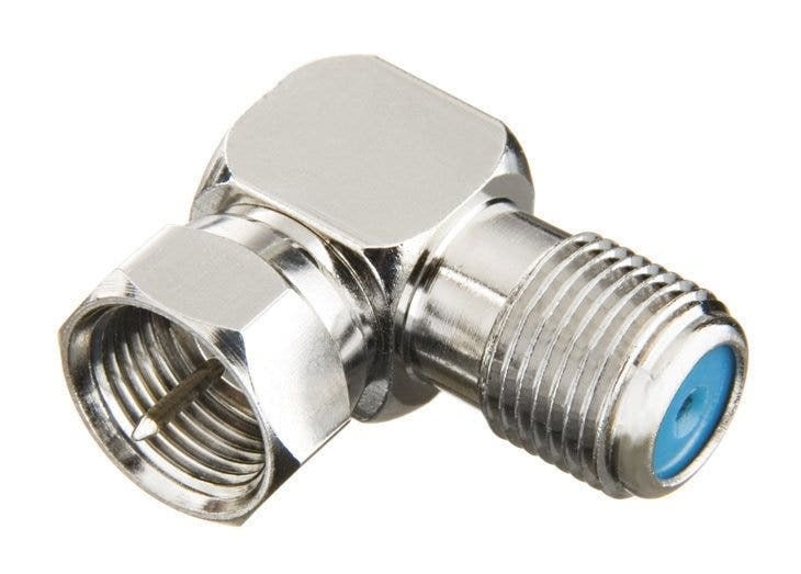 IDEAL, Coaxial F-Adapter, F-Type, Connection: F-Female To F-Male, Material: Brass, Finish: Nickel-Plated, Nominal Impedance: 75 OHM