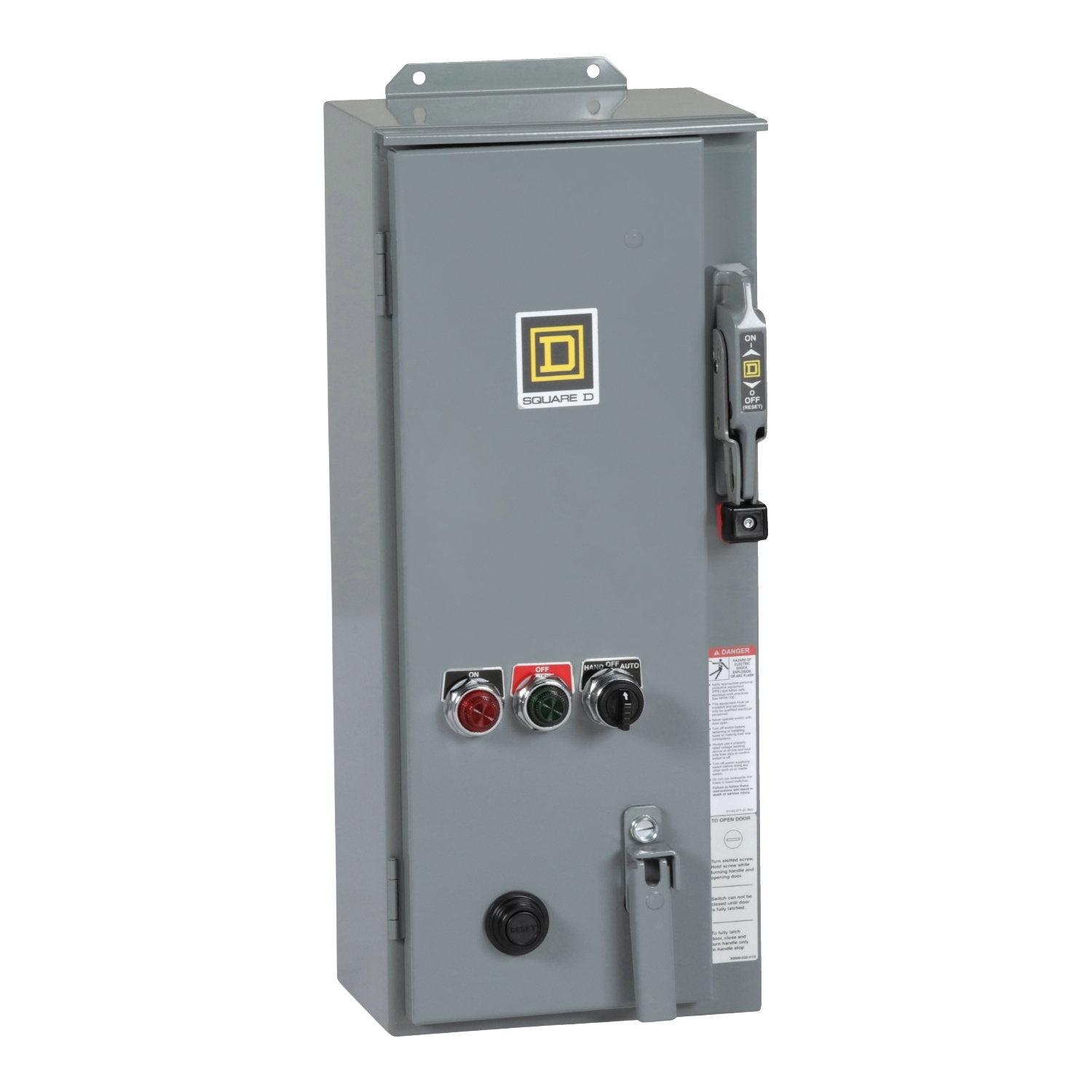 NEMA combination starter, Type S, 30A fusible disconnect, Size 1, 27A, melting alloy overload, 120VAC coil, NEMA 3R/12 [TAA]