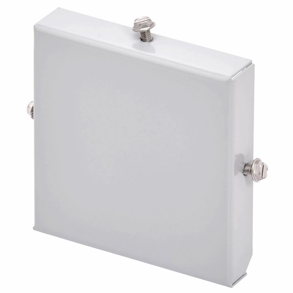 Eaton B-Line series wireway end, No knockout, Wireway end, NEMA 3R, Galvanized steel, 8" X 8"