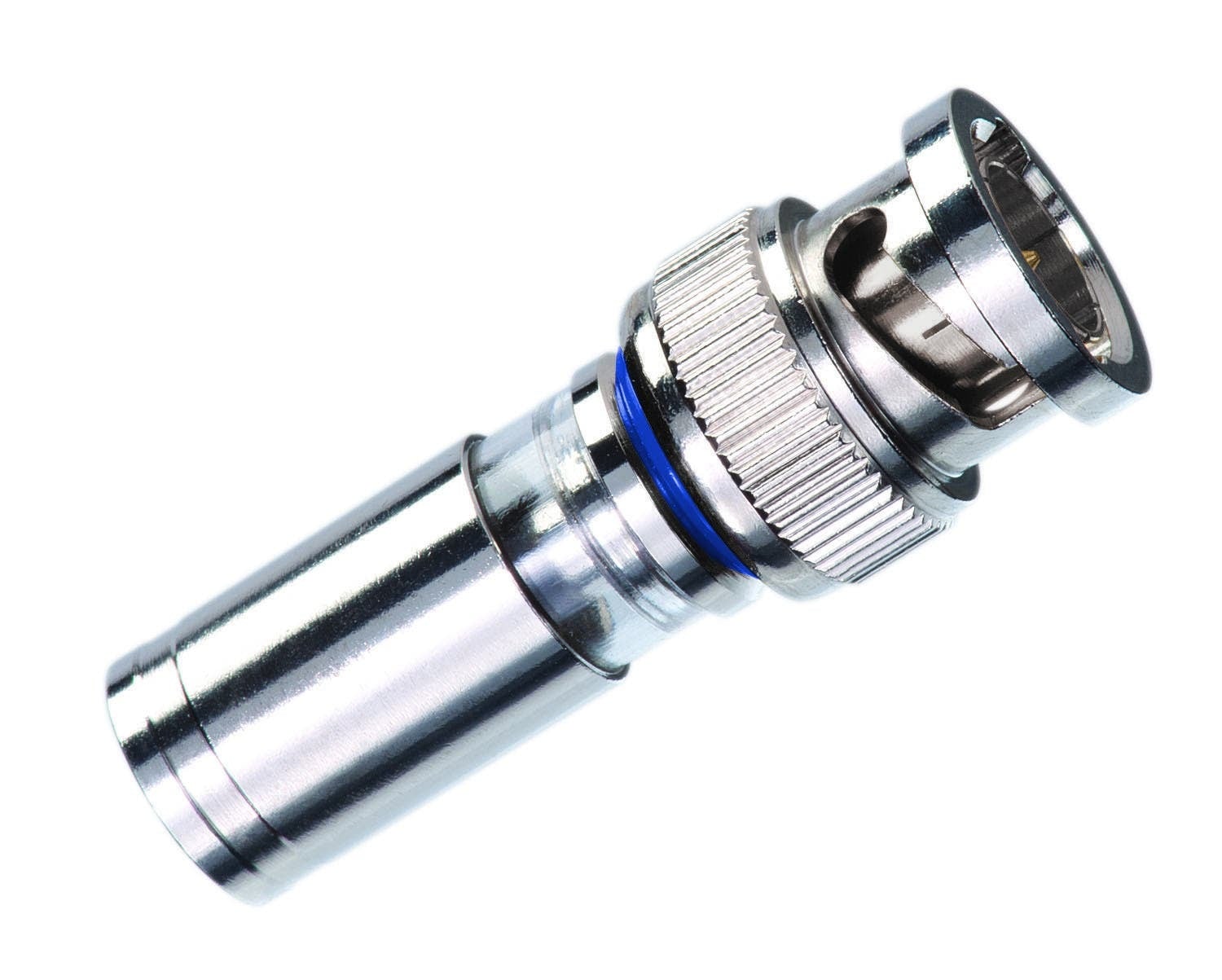 IDEAL, Compression Connector, BNC, Conductor Range: 029 - 042 IN, 20 - 18 AWG Solid Center Conductor, Material: Brass, Finish: Nickel Plated, Nominal Impedance: 75 OHM, Dielectric Diameter: 0.175 - 0.183 IN, Coaxial Cable Type: RG-6, Overall Jacket Diameter: 0.260 - 0.305 IN