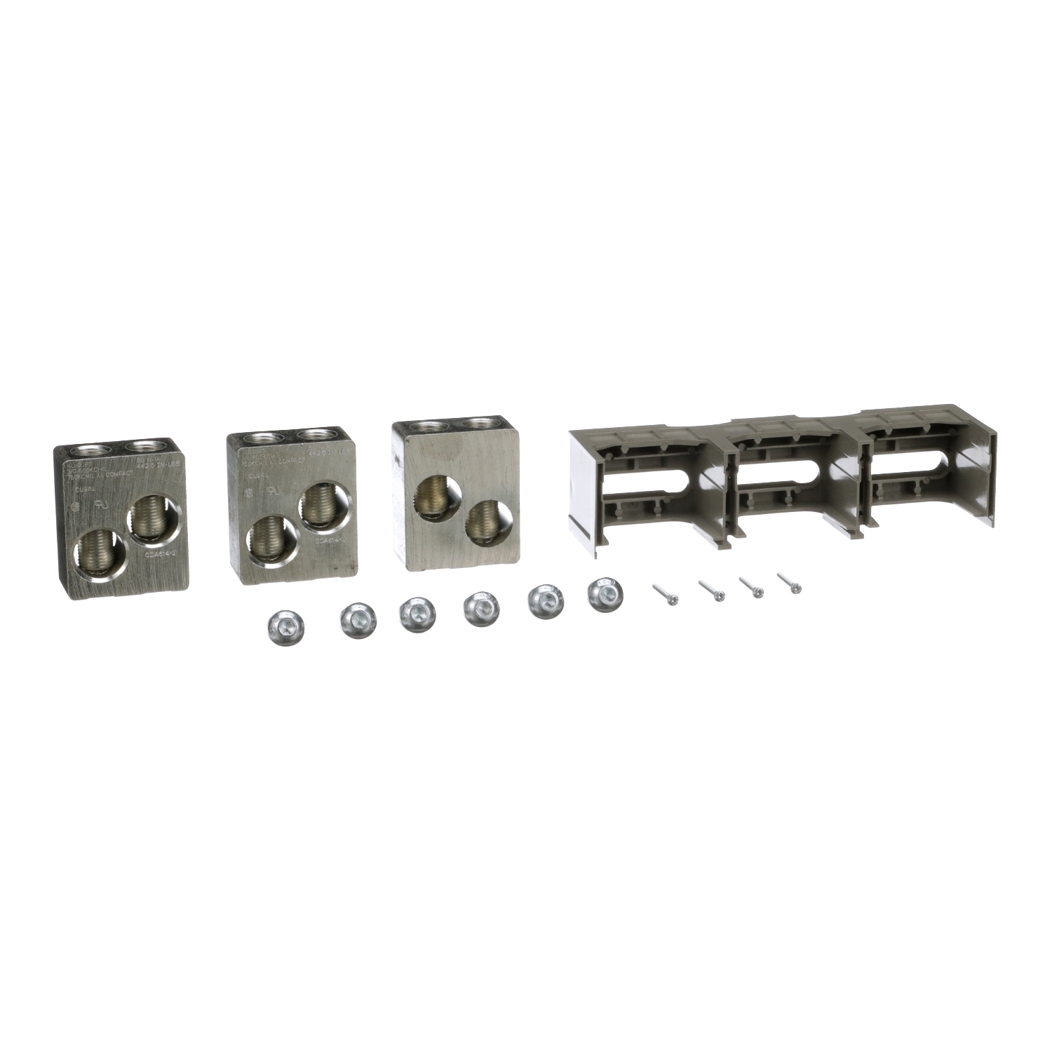 Circuit breaker accessory, PowerPacT M/P, lug kit, mechanical, 800A, 3/0 AWG to 750kcmil, unit mount and I-Line, Al, qty 3