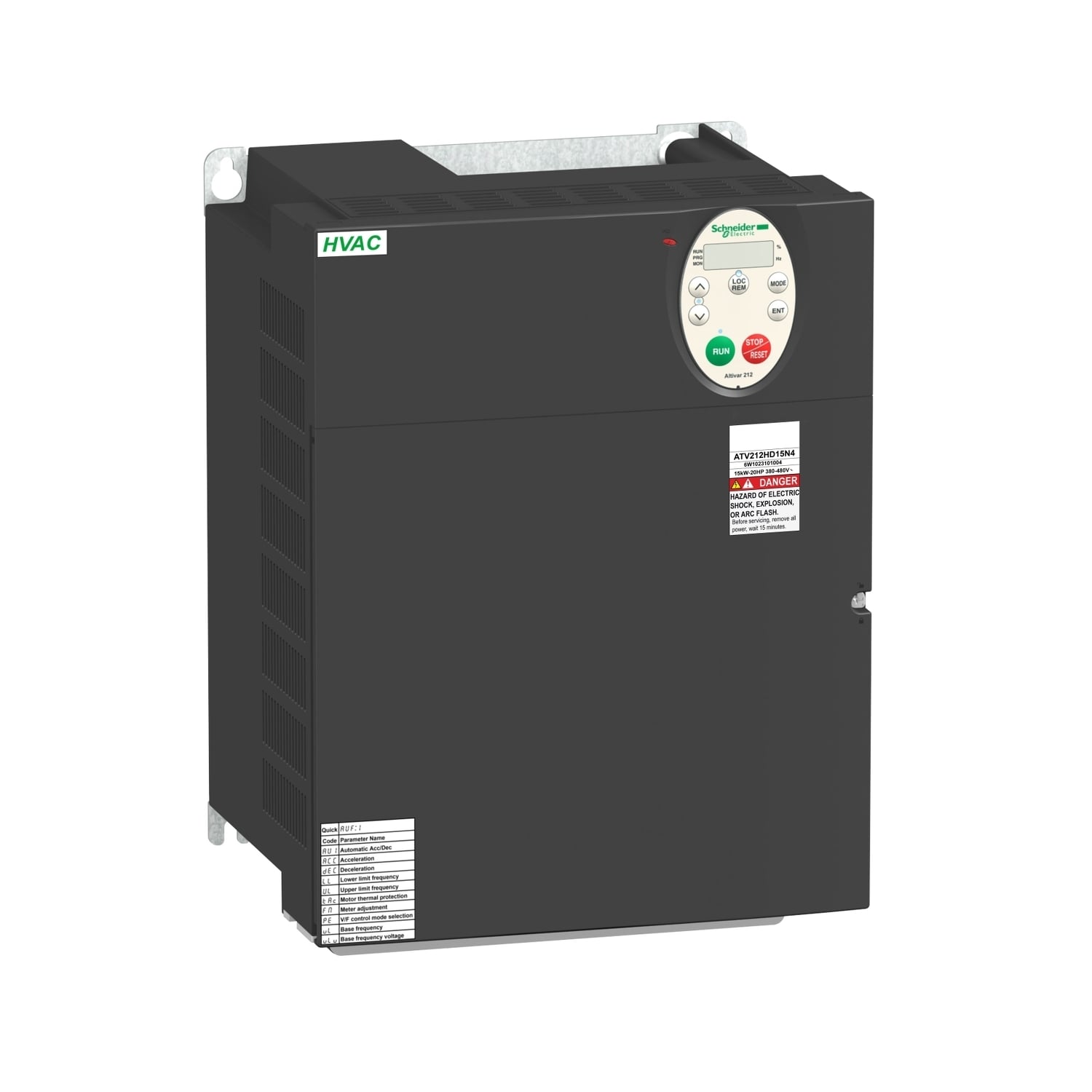 variable speed drive, Altivar 212, 15kW, 20hp, 480V, 3 phases, with EMC, IP21