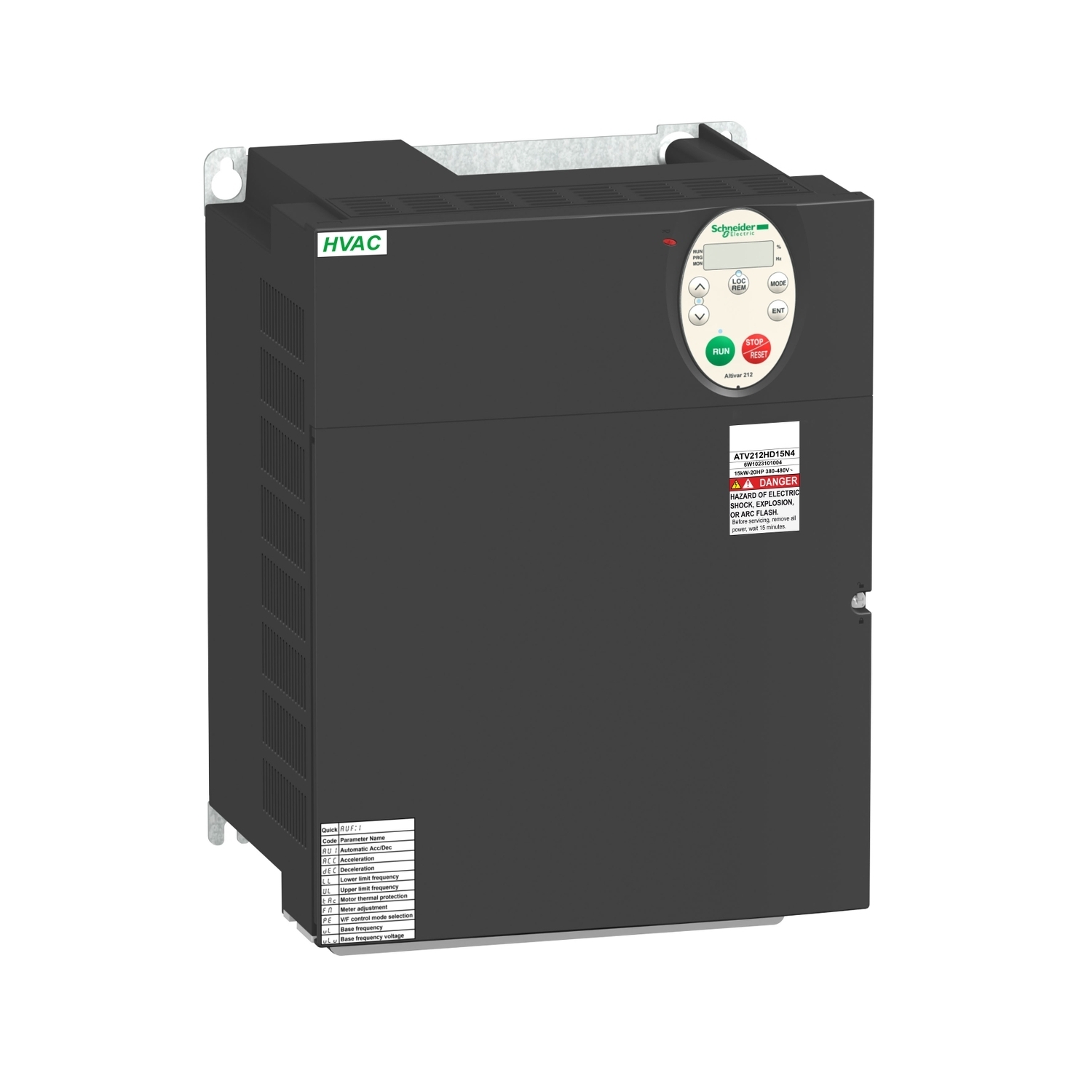 variable speed drive, Altivar 212, 18.5kW, 25hp, 480V, 3 phases, with EMC, IP21