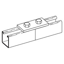 TWO HOLE SPLICE PLATE, ZINC PLATED