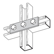 THREE HOLE SPLICE PLATE, ZINC PLATED