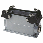Double lever locking box base, 10 contacts with ground connection, NPT entry - 1 Inch  x 1 Inch