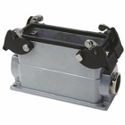 Double lever locking box base, 10 contacts with ground connection, NPT entry - 1 Inch  x 1/2 Inch