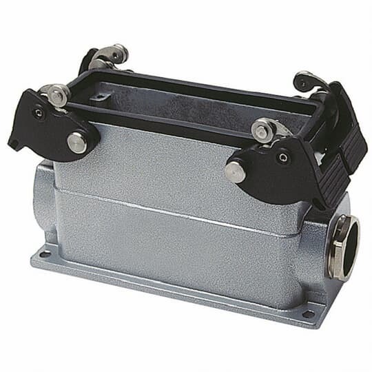 Double lever locking box base, 16 contacts with ground connection, NPT entry - 1 Inch  x 3/4 Inch