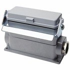 Single lever locking base with cover, 10 contacts with ground connection, NPT entry - 2 Inch x 1/2 Inch