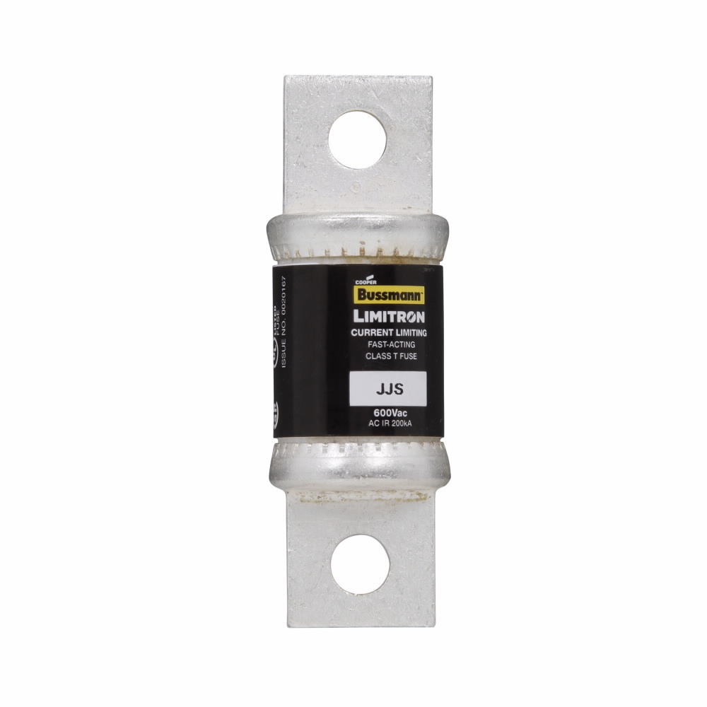 Eaton Bussmann series JJS fuse, Current-limiting very fast acting fuse, Small footprint, Large apartment complexes, multi-family meter stacks, VFD line protection, 175 A, Class T, Non-indicating, 200 kAIC at 600 Vac, Bulk, 600 V