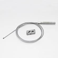 Eaton B-Line series hanging system, KwikWire accessory features, Assembly only, no more sawing, filing, fixing nuts, Bolt 1/4-20 thread termination, 1/16" wire max, 80" wire length