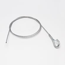 Eaton B-Line series hanging system, KwikWire single style hook termination, 3/32" wire max, 120" wire length