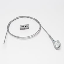 Eaton B-Line series hanging system, KwikWire single style hook termination, Hook termination, 3/32" wire max, 18" wire length